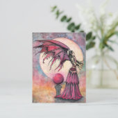 Nachts Fantasy Fairy Art von Molly Harrison Postkarte (Stehend Vorderseite)
