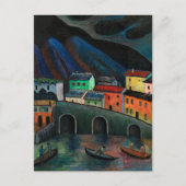 Nachts Fischen in Ascona Postkarte (Vorderseite)