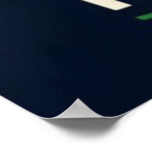 Nachts Fischen Ruhe Poster (Ecke)