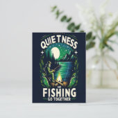 Nachts Fischen Ruhe Postkarte (Stehend Vorderseite)