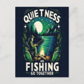 Nachts Fischen Ruhe Postkarte (Vorderseite)