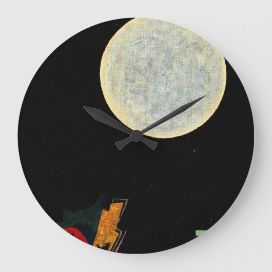 Nachts Gemälde von Wassily Kandinsky Große Wanduhr (Vorderseite)