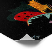 Nachts Gemälde von Wassily Kandinsky Poster (Ecke)