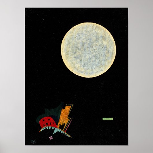 Nachts Gemälde von Wassily Kandinsky Poster (Vorne)