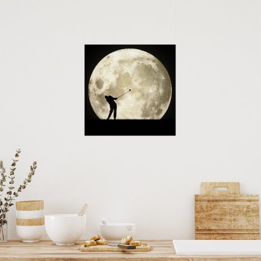 Nachts Golf Poster (Küche)