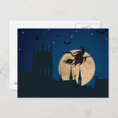 Nachts Hexenkarte Postkarte (Vorne/Hinten)