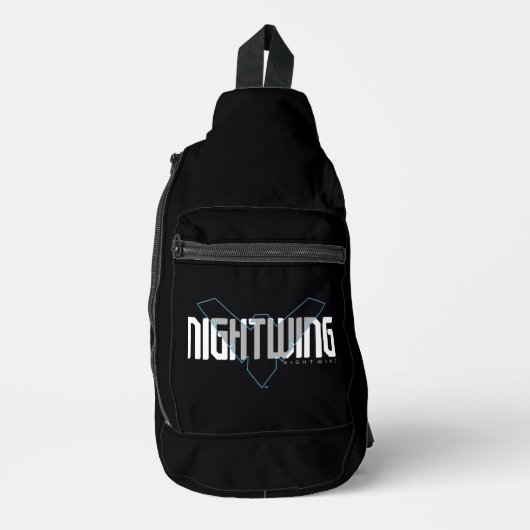 Nachts Hi-Tech-Name Graphic Crossbody Bag (Vorderseite)