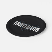 Nachts Hi-Tech-Name Graphic Pappteller (Schrägansicht)