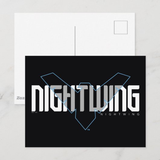 Nachts Hi-Tech-Name Graphic Postkarte (Vorne/Hinten)