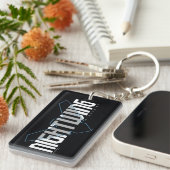 Nachts Hi-Tech-Name Graphic Schlüsselanhänger (Vorderseite rechts)