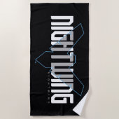 Nachts Hi-Tech-Name Graphic Strandtuch (Vorderseite)