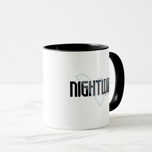 Nachts Hi-Tech-Name Graphic Tasse (VorderseiteRechts)