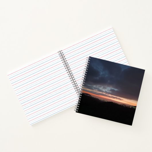 Nachts Himmel ,SpiralNotebook Notizblock (Innenseite)