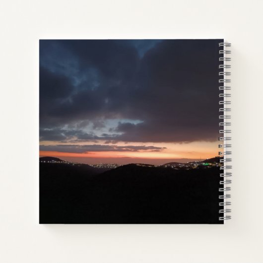 Nachts Himmel ,SpiralNotebook Notizblock (Rückseite)