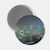 Nachts in Dubai, Vereinigte Arabische Emirate Magnet (Vorderseite/Rückseite)