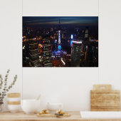 Nachts in Shanghai, China Poster (Küche)