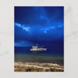 Nachts Jahreszeit. Poster Postkarte