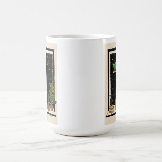 Nachts Kitty Kaffeetasse (Mittel)