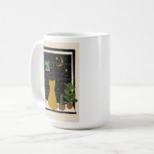 Nachts Kitty Kaffeetasse (Vorderseite Links)