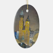 Nachts Krakau Keramik Ornament (Rechts)