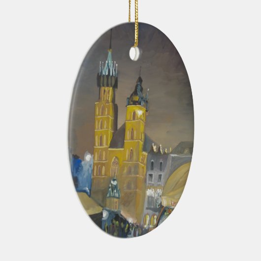 Nachts Krakau Keramik Ornament (Rechts)