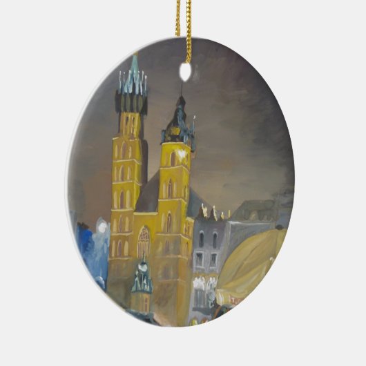 Nachts Krakau Keramikornament (Rechts)