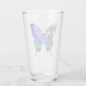 Nachts Mädchen in Schmetterlingsform Glas (Rückseite)