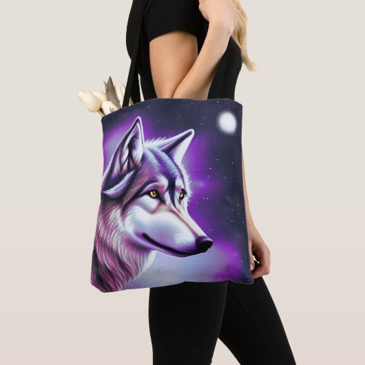 Nachts Mystical Wolf Tote Bag Tasche (Von Nahem)