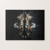 Nachts-Reflektionen in Hannover, Deutschland-Puzzl Puzzle (Horizontal)