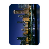 Nachts Skyline von Downtown Chicago Magnet (Vertikal)