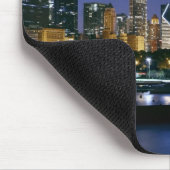 Nachts Skyline von Downtown Chicago Mousepad (Ecke)