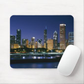 Nachts Skyline von Downtown Chicago Mousepad (Mit Mouse)