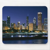 Nachts Skyline von Downtown Chicago Mousepad (Vorne)