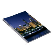 Nachts Skyline von Downtown Chicago Notizblock (Rechte Seite)