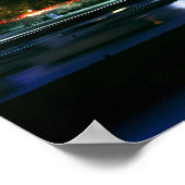 Nachts Skyline von Downtown Chicago Poster (Ecke)