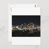 Nachts Skyline von Pittsburgh aus Mount Washington Postkarte (Vorne/Hinten)
