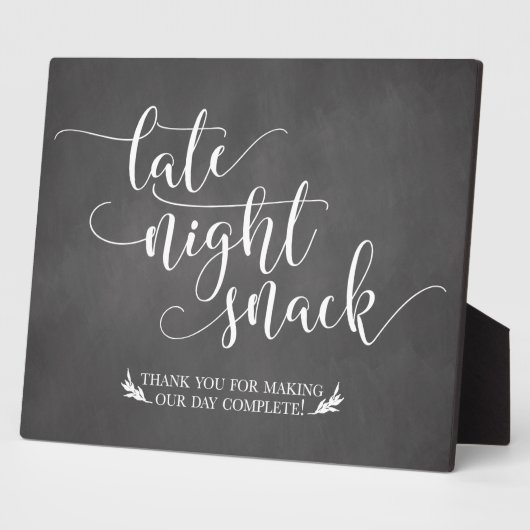 Nachts Snacks Fevor Sign Fotoplatte (Seite)