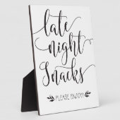 Nachts Snacks Fevor Sign Fotoplatte (Seite)