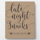 Nachts Snacks Fevor Sign Fotoplatte (Vorderseite)