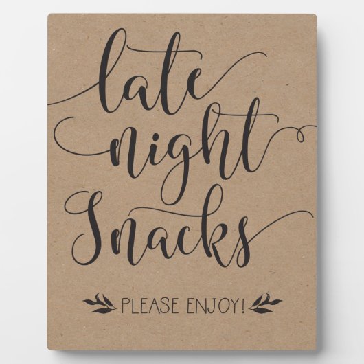 Nachts Snacks Fevor Sign Fotoplatte (Vorderseite)