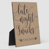 Nachts Snacks Fevor Sign Fotoplatte (Seite)