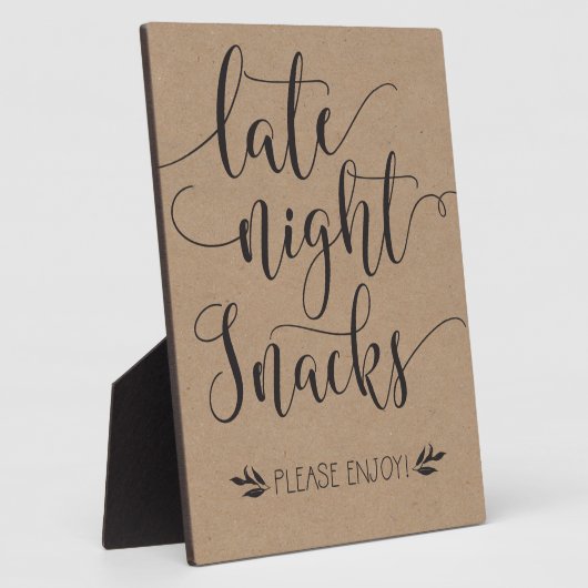 Nachts Snacks Fevor Sign Fotoplatte (Seite)