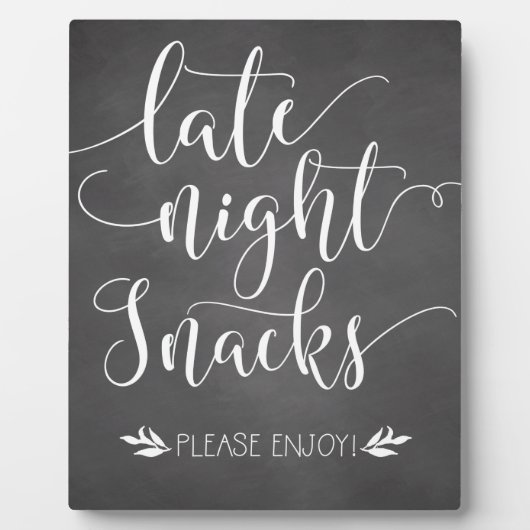 Nachts Snacks Fevor Sign Fotoplatte (Vorderseite)