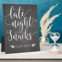 Nachts Snacks Fevor Sign Fotoplatte