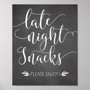 Nachts Snacks Fevor Sign Poster