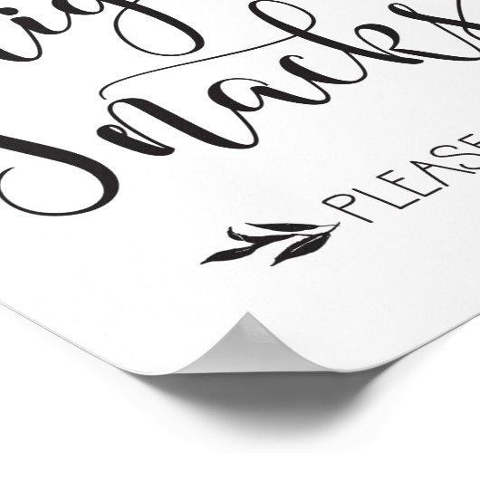 Nachts Snacks Fevor Sign Poster (Ecke)