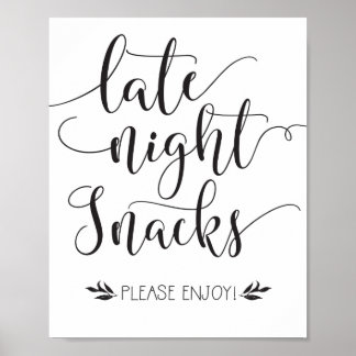Nachts Snacks Fevor Sign Poster