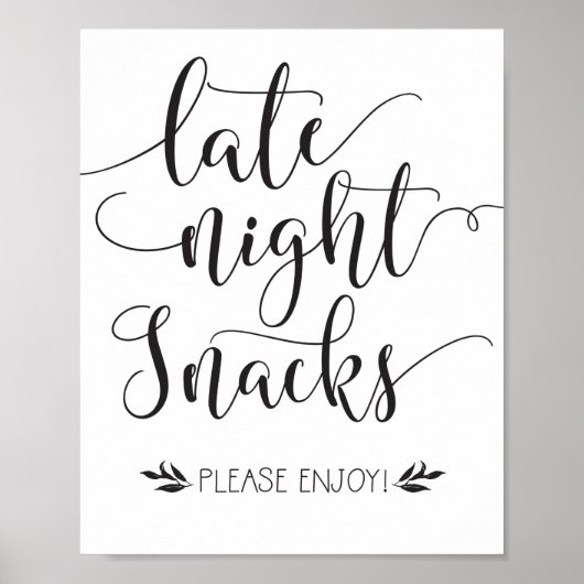Nachts Snacks Fevor Sign Poster (Vorne)