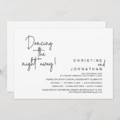 Nachts tanzen, Hochzeitsfeiern Party Einladung (Vorne/Hinten)