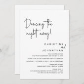 Nachts tanzen, Hochzeitsfeiern Party Einladung (Vorne/Hinten)
